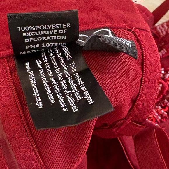 Windsor Red Beaded Sequin Corset Bustier Top  Size M - Picture 5 of 5